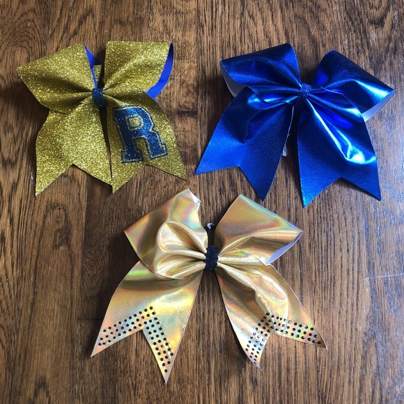 Other - Handmade Cheer Hair Bows Set of Three